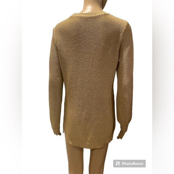 J. McLAUGHLIN SWEATER CREWNECK TAN SIZE M - Picture 4 of 4